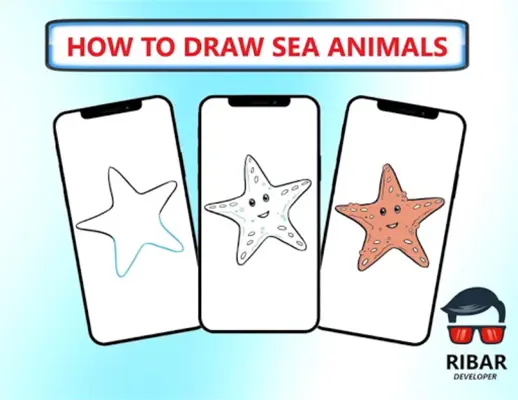 How To Draw Sea Animals android App screenshot 0