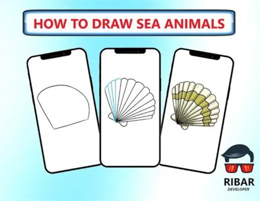 How To Draw Sea Animals android App screenshot 2