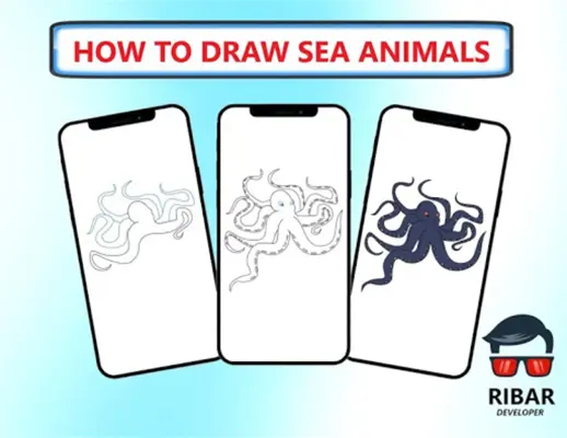 How To Draw Sea Animals android App screenshot 3