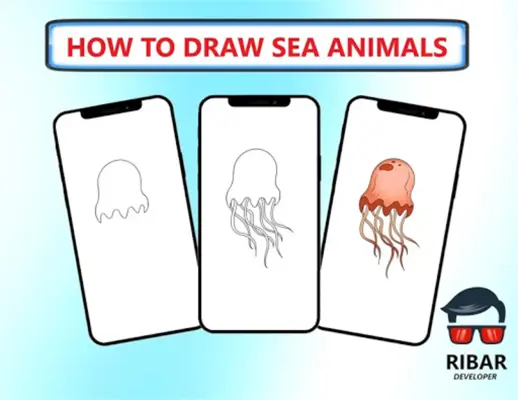 How To Draw Sea Animals android App screenshot 5